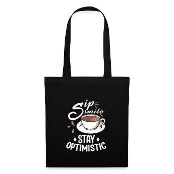 Coffee lover Caffeine and positivity Coffee-themed - Tote Bag - black - Front