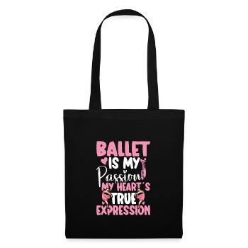 Ballet Ballerine Danse Danseuse Danse Ballet - Sac en tissu - noir - Devant