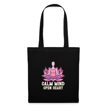 Yoga, Pleine conscience, Pratique, Méditation, Manifestation - Sac en tissu - noir - Devant