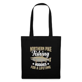 Northern Pike Fisherman Pike Fishing Rod Pike Fish - Tote Bag - black - Front