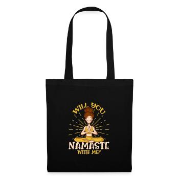 Yoga, Pleine conscience, Pratique, Méditation, Manifestation - Sac en tissu - noir - Devant