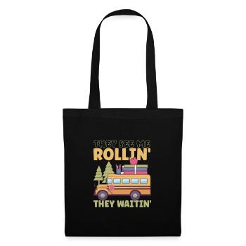 Funny School Bus Driver Appreciation anniversary - Stoffbeutel - Schwarz - Vorne