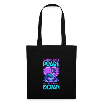 Sirène Reine, Mer, Royal, Océan, Monarque - Sac en tissu - noir - Devant