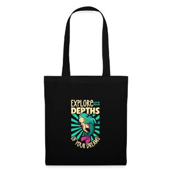 Sirène Reine, Mer, Royal, Océan, Monarque - Sac en tissu - noir - Devant
