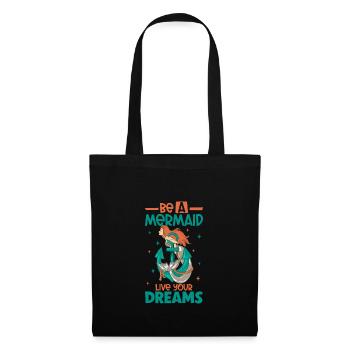 Sirène Reine, Mer, Royal, Océan, Monarque - Sac en tissu - noir - Devant