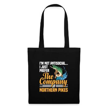 Northern Pike Fisherman Pike Fishing Rod Pike Fish - Tote Bag - black - Front