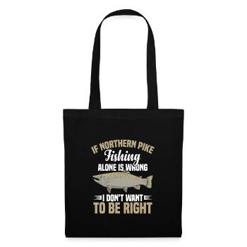 Northern Pike Fisherman Pike Fishing Rod Pike Fish - Tote Bag - black - Front