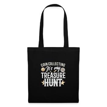 Collection de pièces de monnaie amusante pour les collectionneurs de pièces de monnaie et - Sac en tissu - noir - Devant