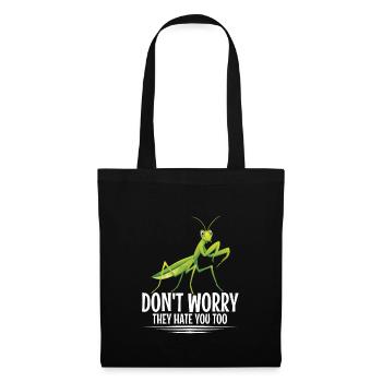 Enclos alimentaire de costume de mante religieuse - Sac en tissu - noir - Devant