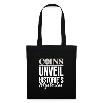 Collection de pièces de monnaie amusante pour les collectionneurs de pièces de monnaie et - Sac en tissu - noir - Devant
