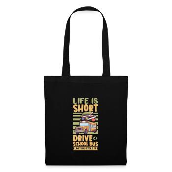 Funny School Bus Driver Appreciation anniversary - Stoffbeutel - Schwarz - Vorne
