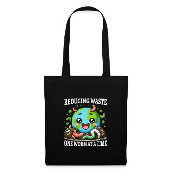 Lombriciculture Jardinage de vers de terre Vermiculture - Sac en tissu - noir - Devant