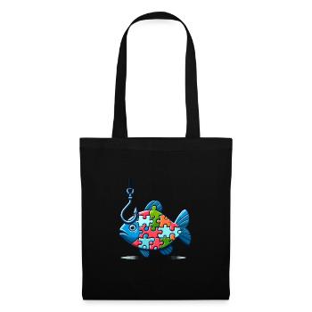 Puzzle Lover Jigzaw Puzzle Board Game Puzzler - Tote Bag - black - Front