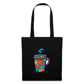 Puzzle Lover Jigzaw Puzzle Jeu de société Puzzler - Sac en tissu - noir - Devant