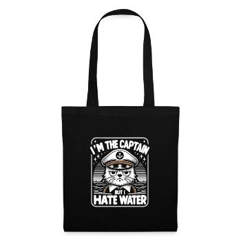 Canotage Papa Capitaine de bateau Ponton Marin Croisière - Sac en tissu - noir - Devant