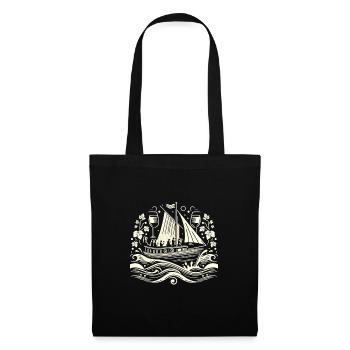 Navigation de plaisance Papa Bateau Capitaine Ponton Sailor Croisière - Sac en tissu - noir - Devant