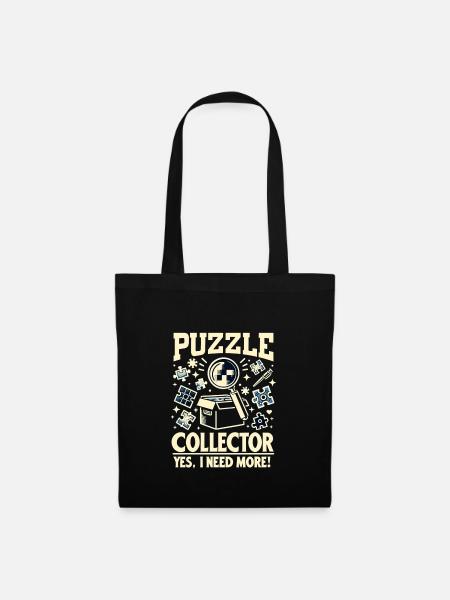 Puzzle Lover Jigzaw Puzzle Brettspiel Puzzler - Stoffbeutel - Schwarz