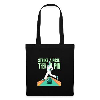Funny bowling team bowler strike bowling club - Tote Bag - black - Front
