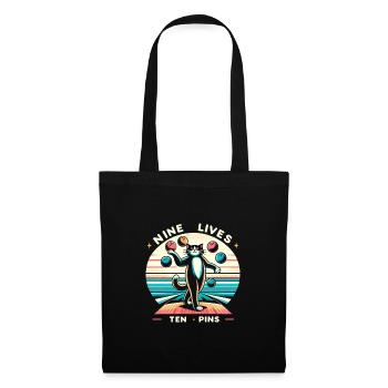 Drôle de bowling équipe bowler grève bowling club - Sac en tissu - noir - Devant