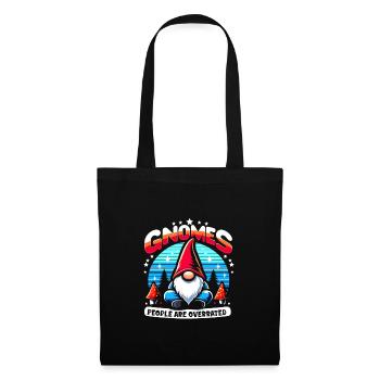 Nains de jardin Gnome Lover Drôle Gnome Jardinage - Sac en tissu - noir - Devant
