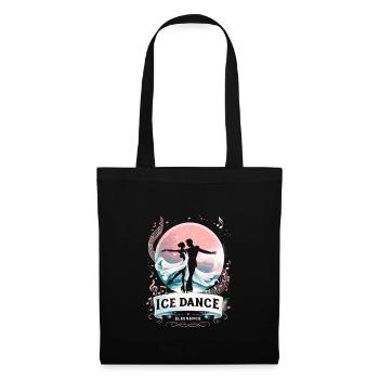 Patinage sur glace Patineurs sur glace - Sac en tissu - noir - Devant