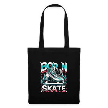 Patinage sur glace Patineurs sur glace - Sac en tissu - noir - Devant