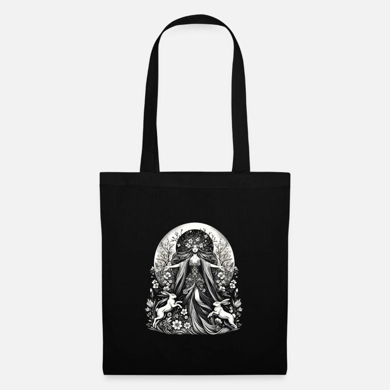 Ostara Eostre Equinox Witch Pagan Goddess Rituals - Stoffbeutel - Schwarz