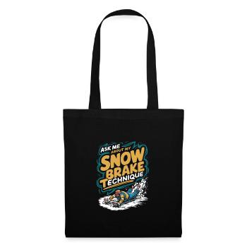 Sledding Snow Sled Winter Sport Winter Outdood - Tote Bag - black - Front