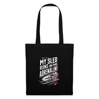 Sledding Snow Sled Winter Sport Winter Outdood - Tote Bag - black - Front