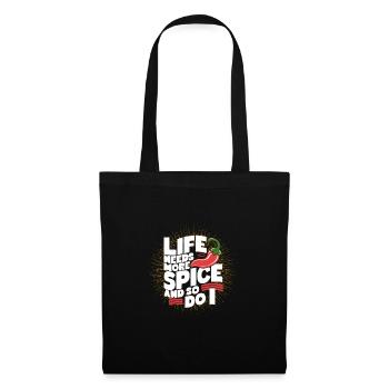 Amateurs de cuisine épicée, Chili Peppers Chef - Sac en tissu - noir - Devant