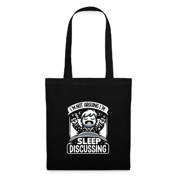 Parler dans le sommeil, Somniloquie, Parler dans le sommeil - Sac en tissu - noir - Devant