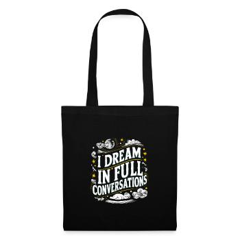 Parler dans le sommeil, Somniloquie, Parler dans le sommeil - Sac en tissu - noir - Devant