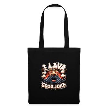 Drôle de volcan lave géologie roche chasse géologue - Sac en tissu - noir - Devant