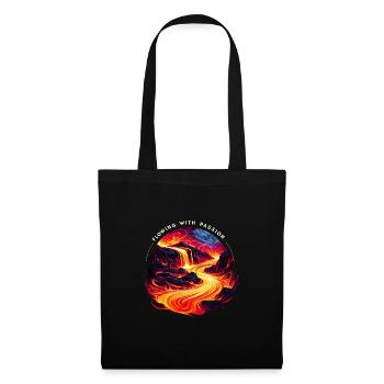 Drôle de volcan lave géologie roche chasse géologue - Sac en tissu - noir - Devant