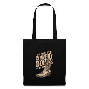 Cowboy Barn Bull Rider Rodéo Country Western - Sac en tissu - noir - Devant