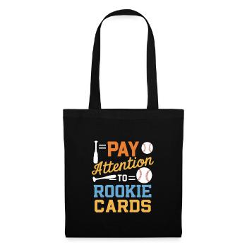 Cartes de Baseball joueur de Baseball Fan de Baseball cadeau - Sac en tissu - noir - Devant