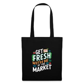 Marché fermier Agriculture Alimentation - Sac en tissu - noir - Devant