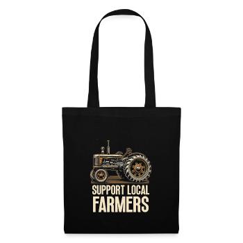 Marché fermier Agriculture Alimentation - Sac en tissu - noir - Devant