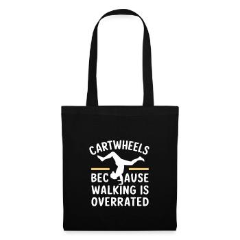Cartwheeling Gymnastics Gymnast Costume Cartwheel - Tote Bag - black - Front