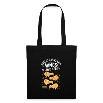 Chicken Wings Wing Hot Cooked Chicken Fast Food - Stoffbeutel - Schwarz - Vorne