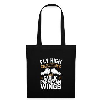 Chicken Wings Wing Hot Cooked Chicken Fast Food - Stoffbeutel - Schwarz - Vorne