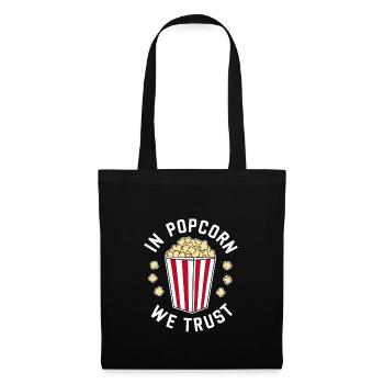 Lustiger Popcorn-spruch, Binge-watching-popcorn - Stoffbeutel - Schwarz - Vorne