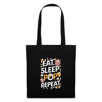 Lustiger Popcorn-spruch, Binge-watching-popcorn - Stoffbeutel - Schwarz - Vorne