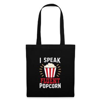 Lustiger Popcorn-spruch, Binge-watching-popcorn - Stoffbeutel - Schwarz - Vorne