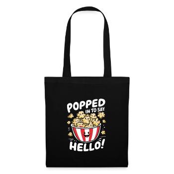 Lustiger Popcorn-spruch, Binge-watching-popcorn - Stoffbeutel - Schwarz - Vorne