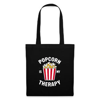 Lustiger Popcorn-spruch, Binge-watching-popcorn - Stoffbeutel - Schwarz - Vorne