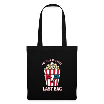 Dicton de pop-corn amusant, pop-corn en rafale - Sac en tissu - noir - Devant