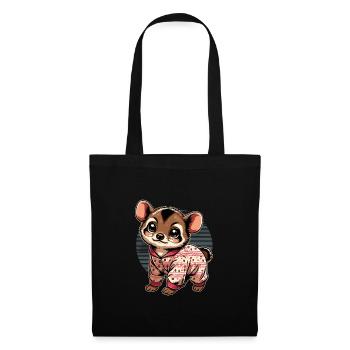 Cute Pudu Deer South America Cartoon Deer - Tote Bag - black - Front