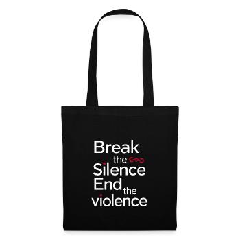 Raising awareness of domestic violence - Tote Bag - black - Front
