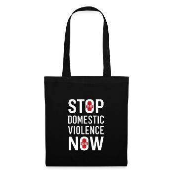 Raising awareness of domestic violence - Tote Bag - black - Front